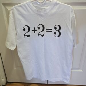 Moschino White Short Sleeve Tee with Bold Graphic